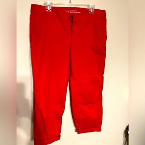 Red Cropped Old Navy Pants